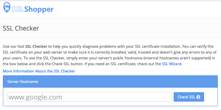 Herramienta online SSL Checker